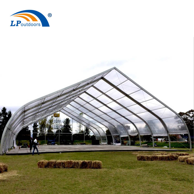 clear curved event tent