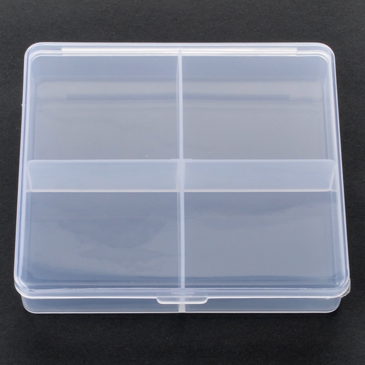 4 Grid Plastic Organizer Box Small 9.3x8.5x2cm