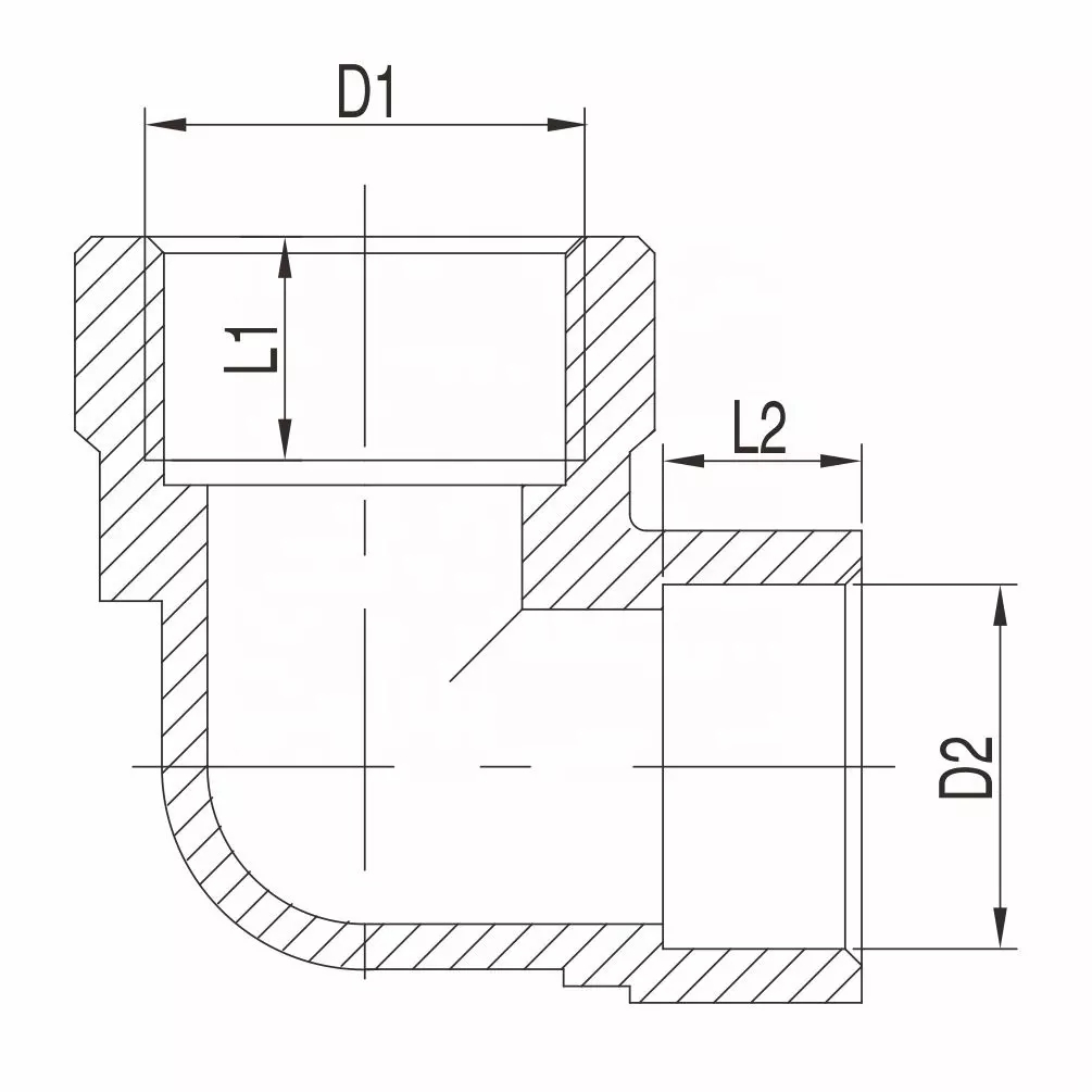 90stupňový ženský až mosazný loket (2)