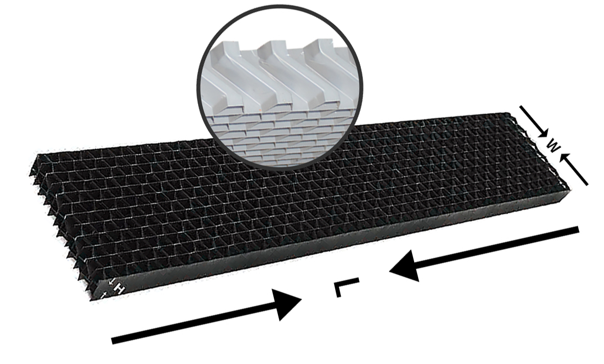 Mga Dimensyon ng Cooling Tower Air Inlet Louvers