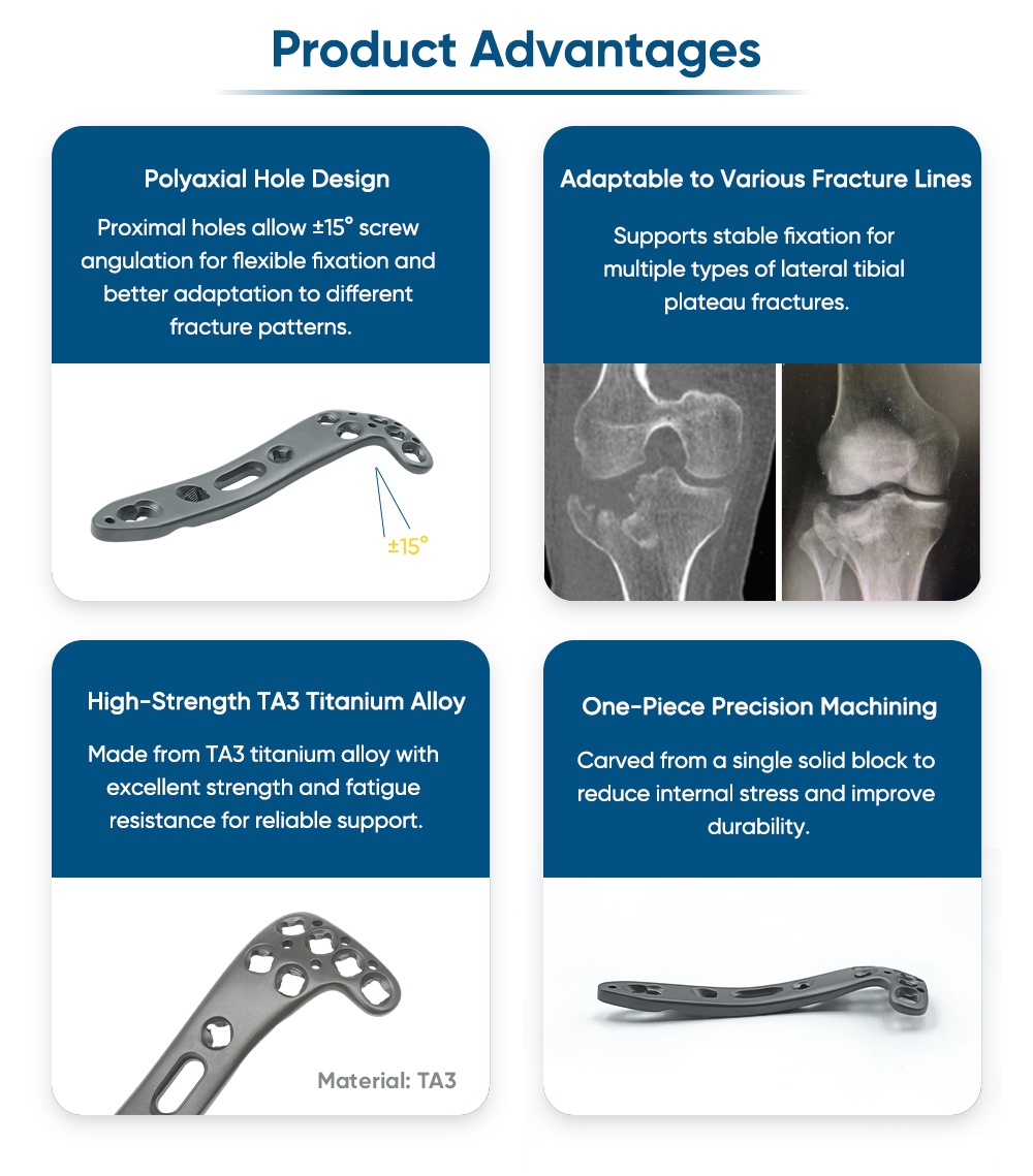 Lateral Polyaxial Locking Plate for Tibial Plateau - Buy Product on XC Medico Placa de Bloqueo Poliaxial Lateral ukaxa Meseta Tibial ukataki - XC Medico ukanxa Producto alaña