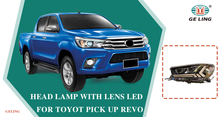 LED Headlight with Lens For Toyota Hilux Revo 2016 Faro anteriore a LED con lente per Toyota Hilux Revo 2016