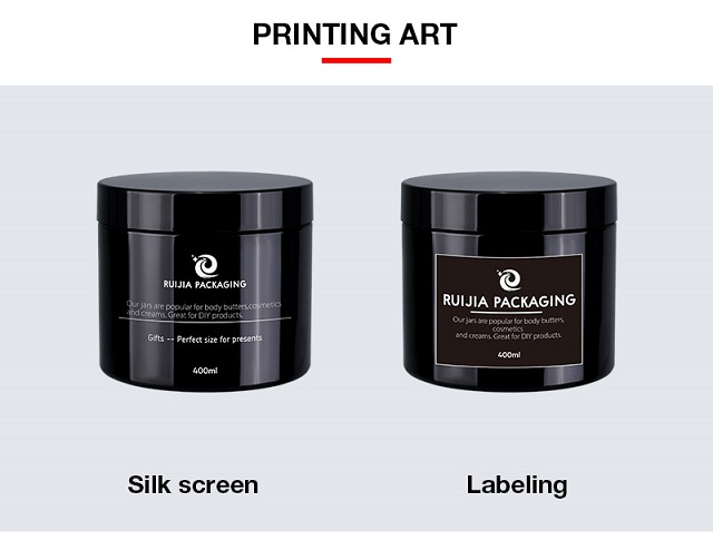 Custom Round Black Plastic Jars الجرار البلاستيكية المستديرة السوداء المخصصة