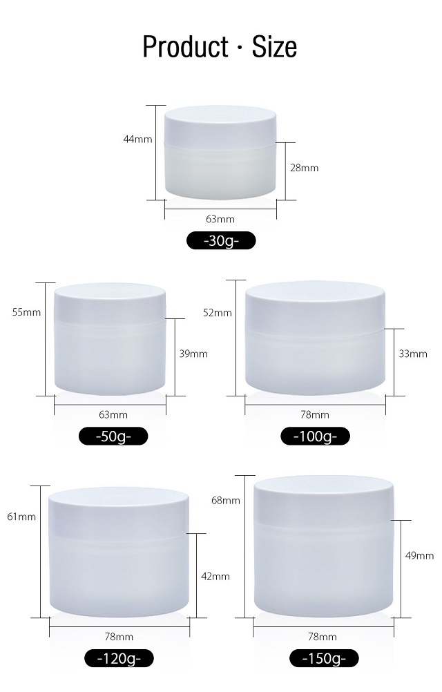 Frosted Clear Glass Cosmetic Jar Kosmetikdose aus mattiertem Klarglas