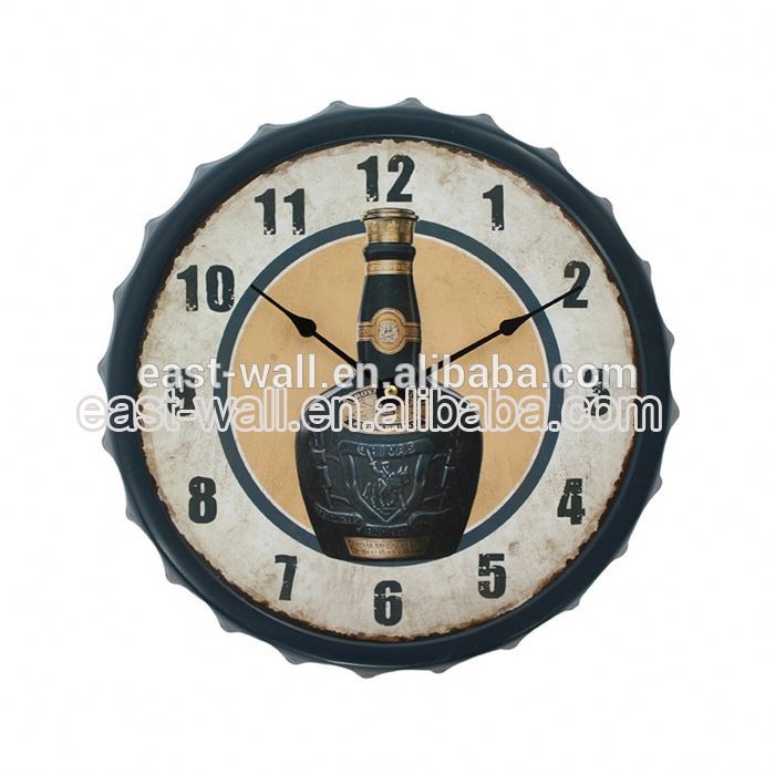 Hot Sale High Quality Low Cost Bottle Cap Decorative Tyre Wall Clock