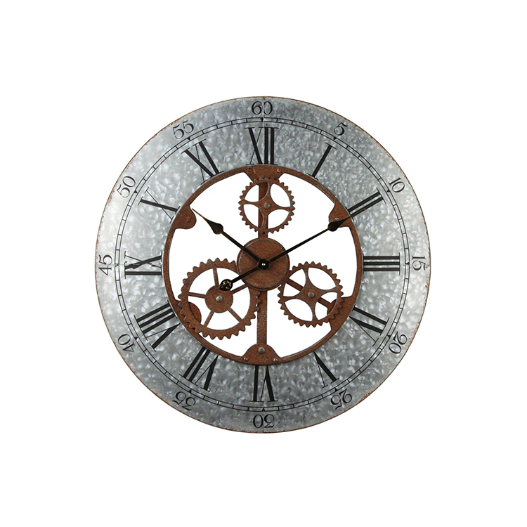 Retro Round Luxury Modern Choose Elegant Antique Time Iron Decorative Clock