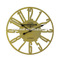 Yellow Iron Dial Customized Clock Logo Modern Metal Wall Clock