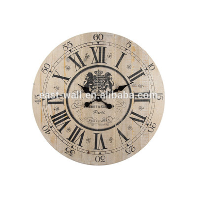 New Material Digital Round Wooden Without Glass China Decorative Wall Clock