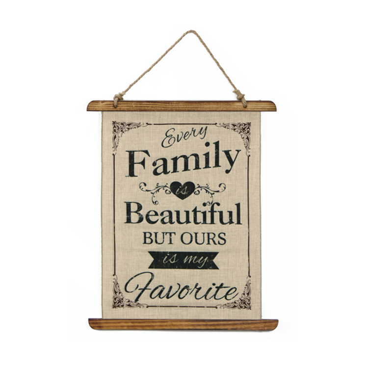 Hot Selling Export Quality Home Decor Letter Woven Wall Hanging Linen Sign