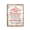Merry Christmas New Year Holiday Decorations Iron Wall Plaque Sign
