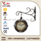 Art Work Craft Decoration Antique Furniture Double Sides Iron Wall Clock