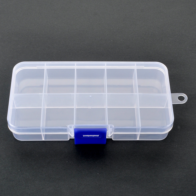 10 Grids Plastic Organizer Box 12.8x6.5x2.1cm