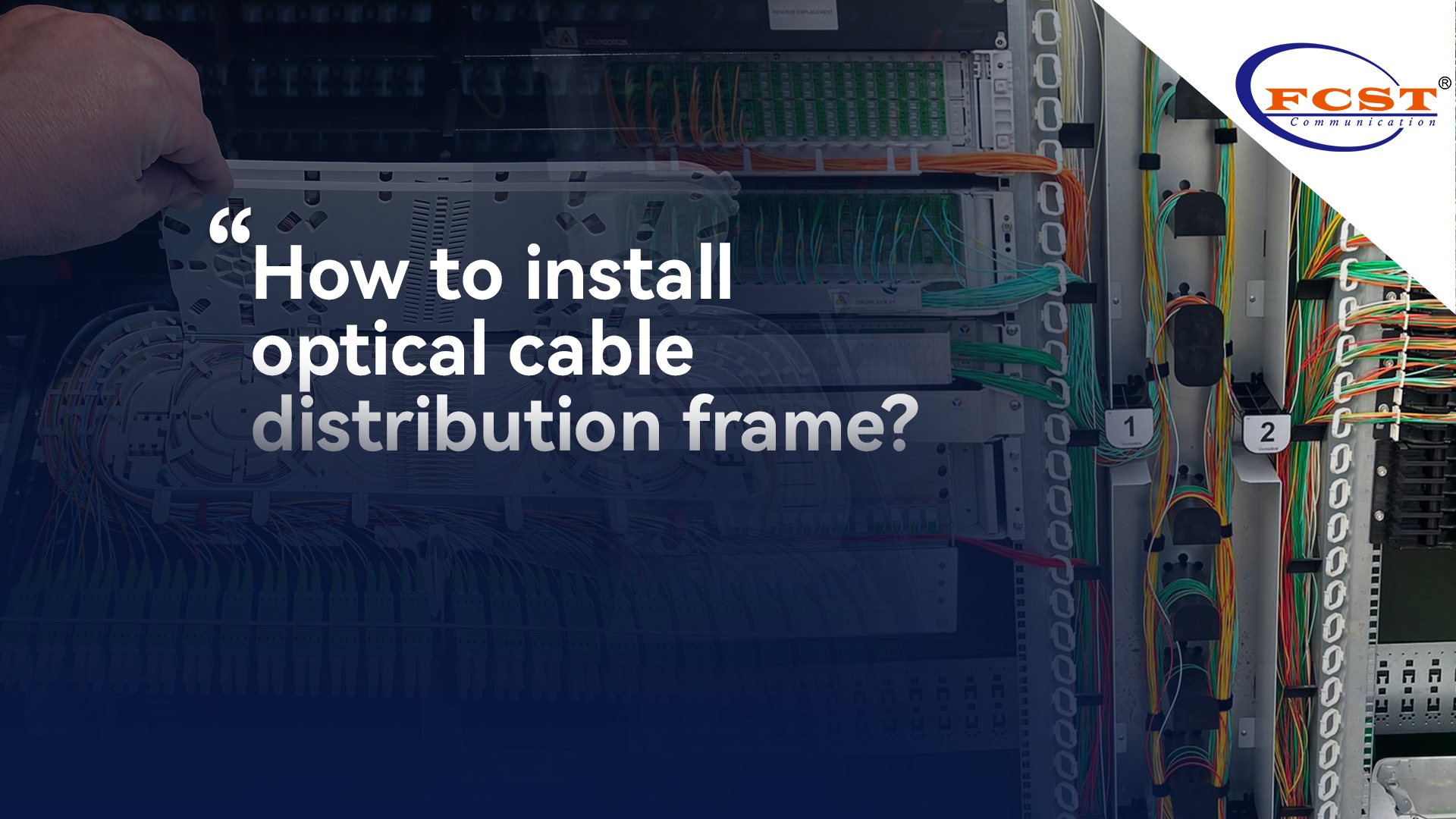 Como instalar o quadro de distribuição de cabos ópticos?