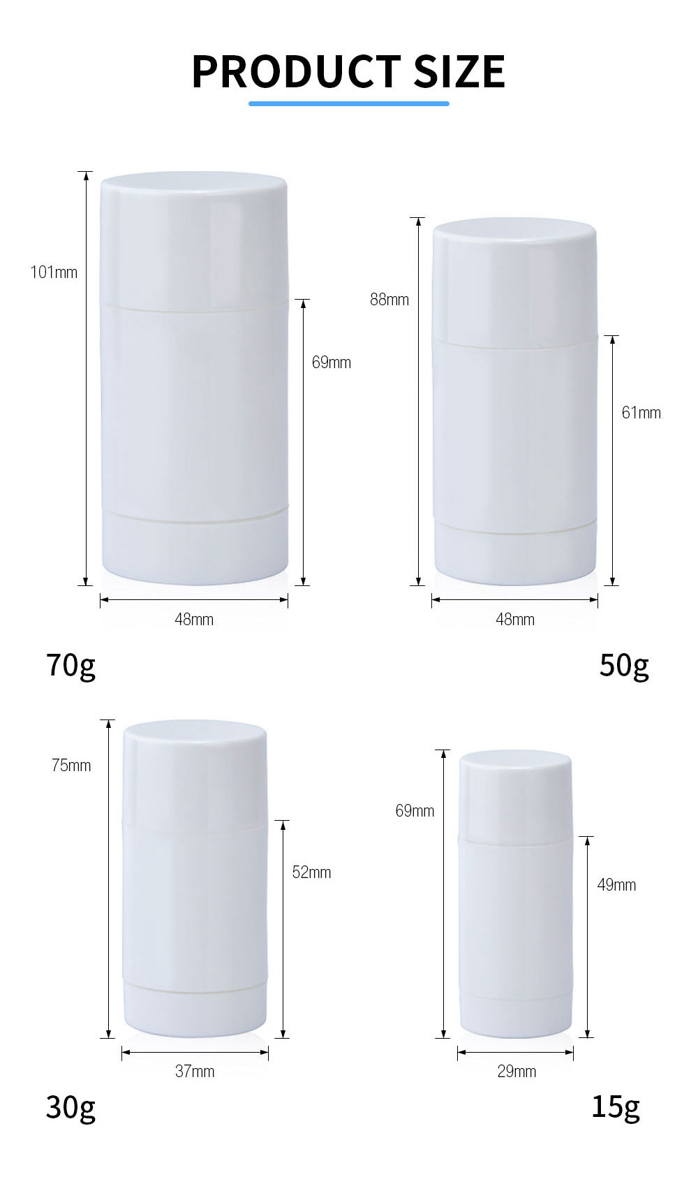 Empty Deodorant Stick Container Leerer Deodorant-Stick-Behälter