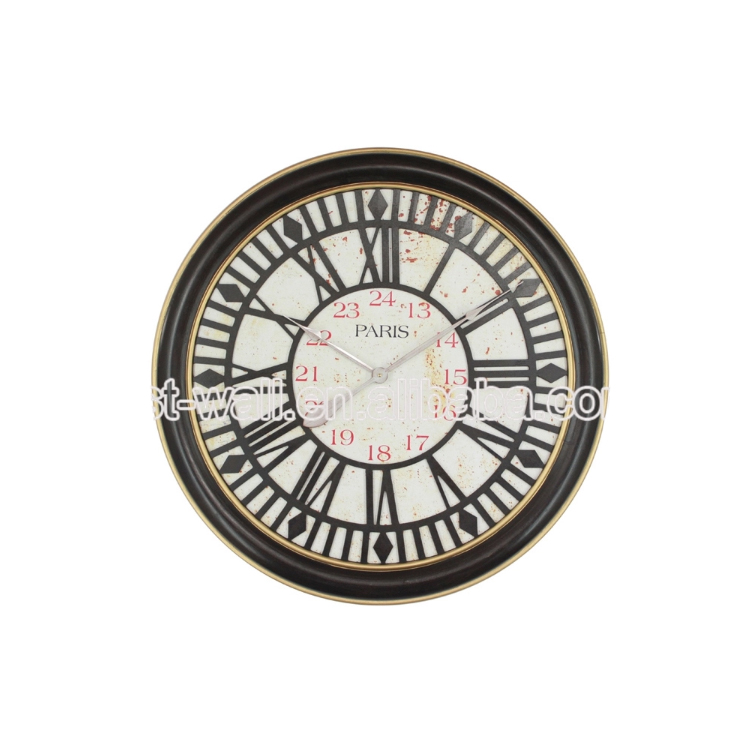 Affordable Price OEM Service Vintage Old Style Single Face Round Wall Clock