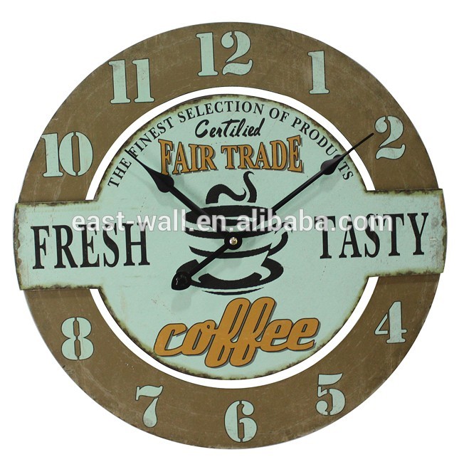 European Countryside Pastoral Retro Kitchen Wall Clock Creative Clock Silent Creative Restaurant Wall Watch Clock