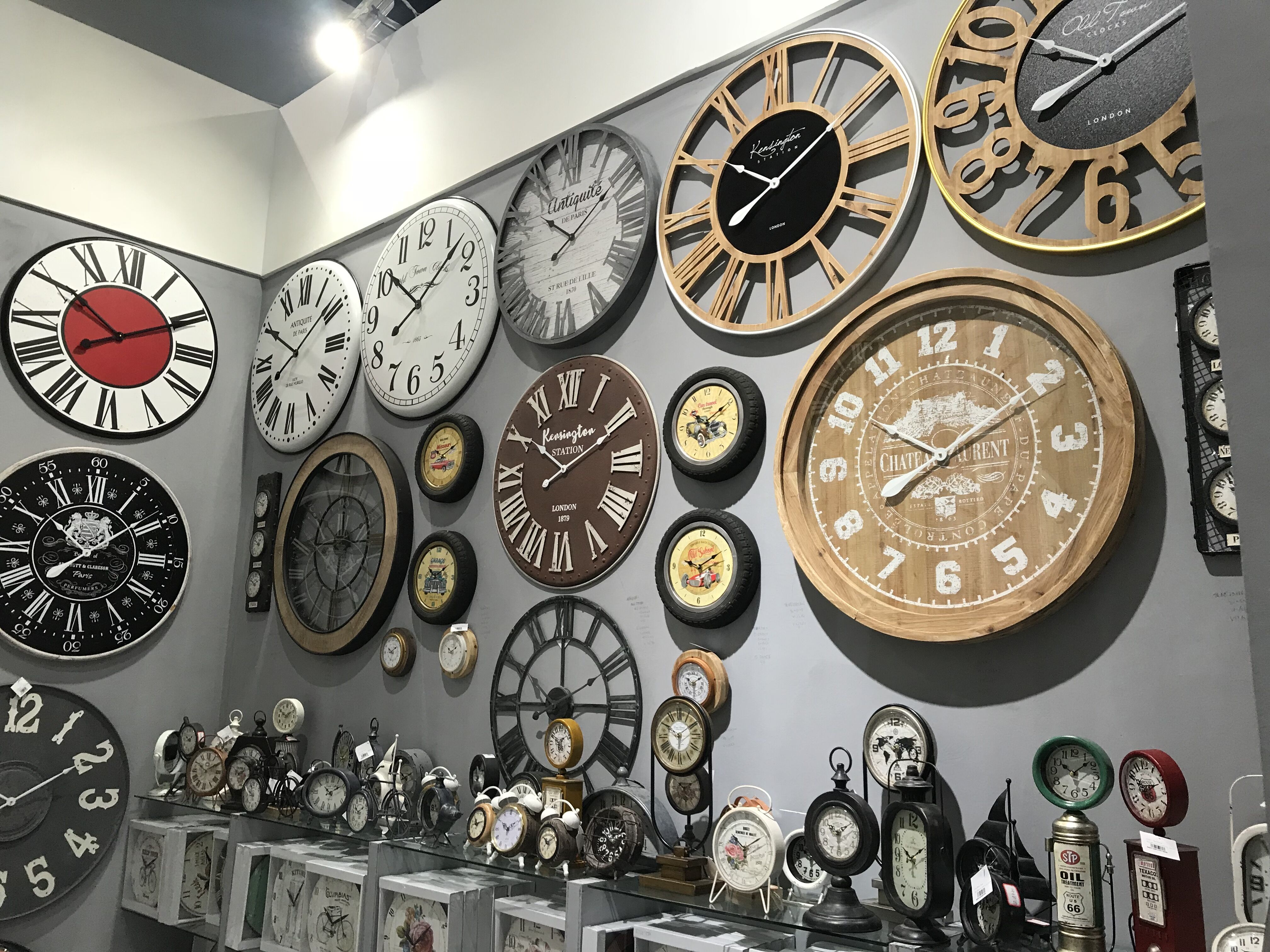 Train Station Double Sided Wall Clock Antique Clocks Of China