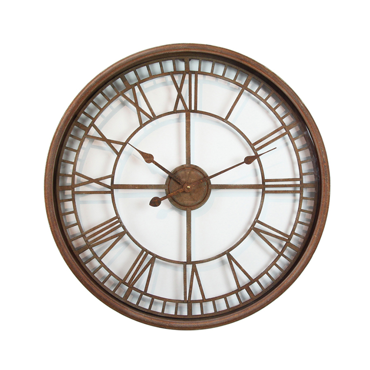 Wholesale Large Custom European Art Roman Metal Luxury Decorative Wall Clock
