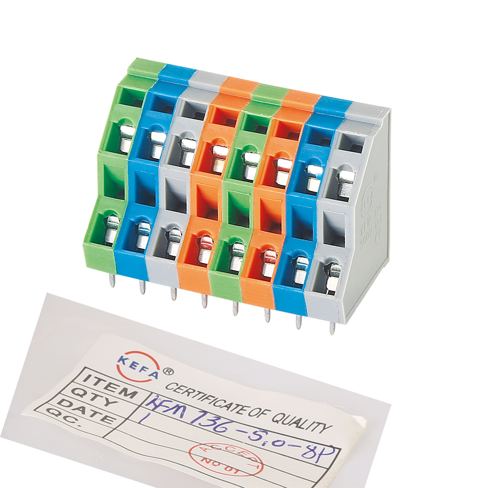 spring load terminal block KFM736-5.0 morsettiera a molla KFM736-5.0