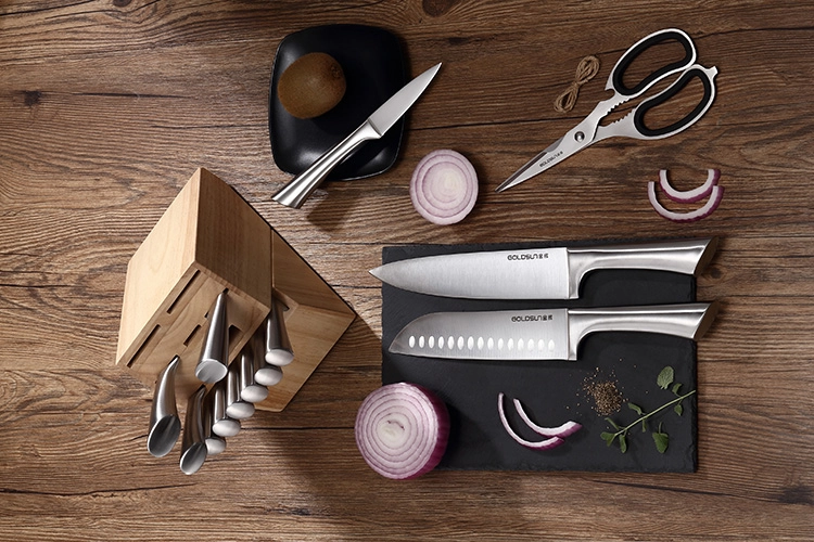 Stainless Steel Hollow Handle Knife Block Set Набор блоков для ножей с полой ручкой из нержавеющей стали