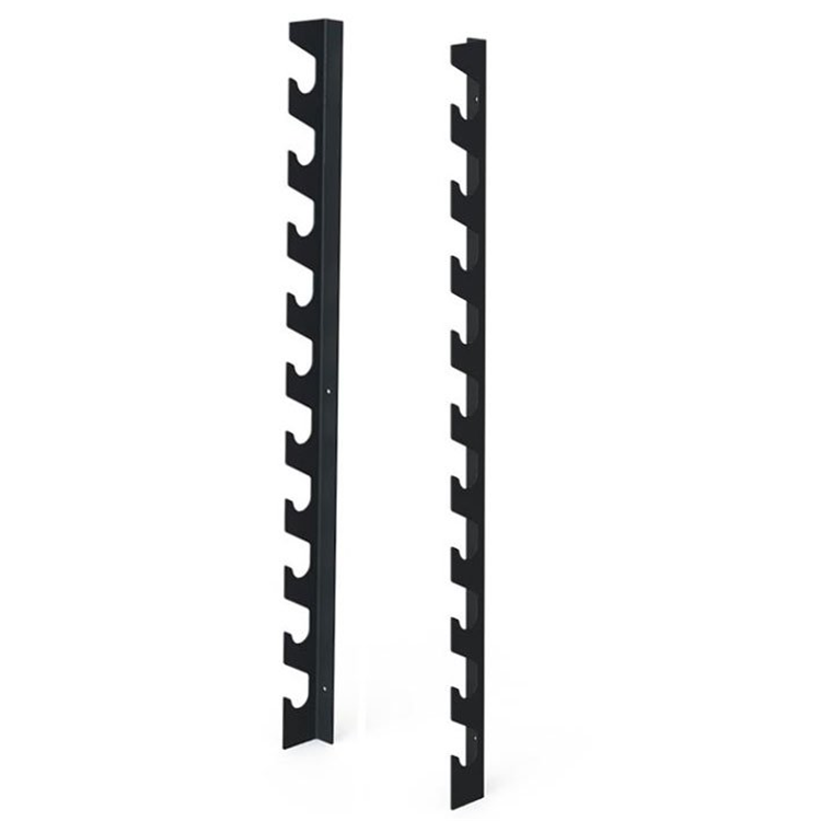 Wall-Mounted Horizontal Barbell Gun Rack (6 or 10 Bar Capacity) Oan 'e muorre monteare horizontale halterwapenrek (6 of 10 bar kapasiteit)