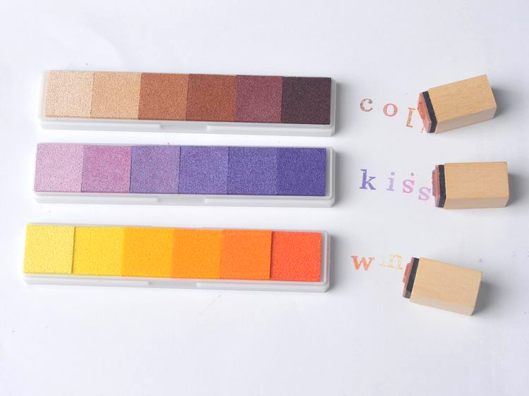 6 Colors Ink Pad Slender Case