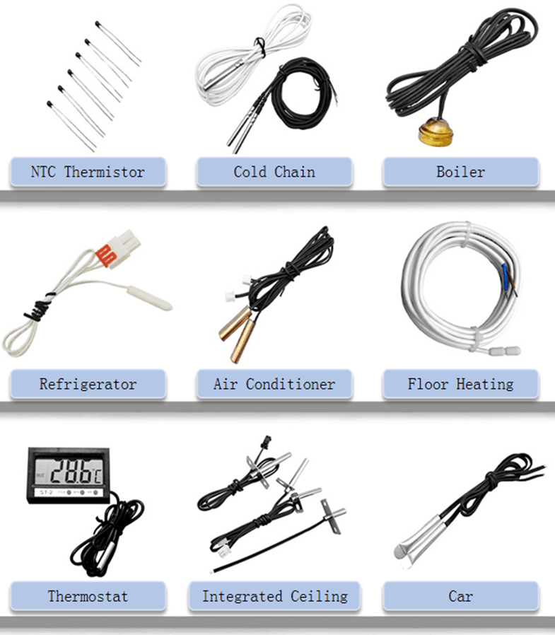 Temperature Sensors Thermistors probe เซ็นเซอร์วัดอุณหภูมิ เทอร์มิสเตอร์โพรบ