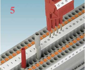 5CE Certified Push in Spring Guide Rail Terminal 