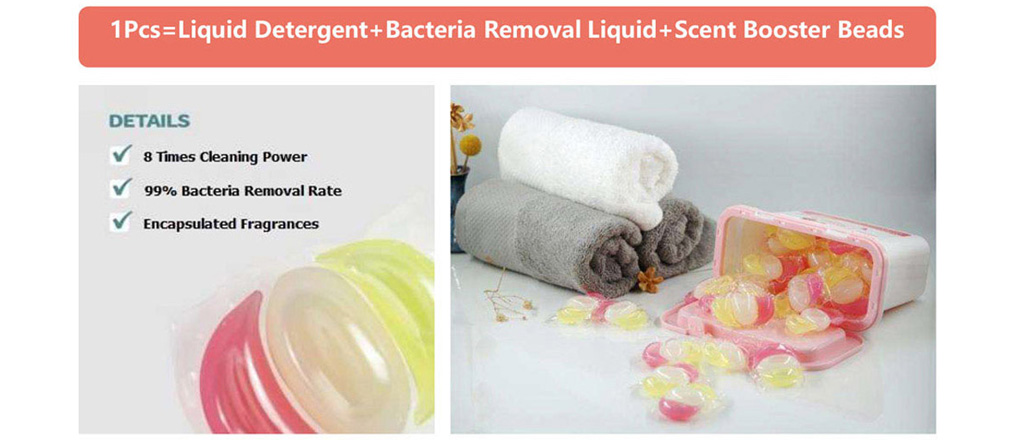 Bio Laundry Pods with Encapsules 3 Bio-vaskekapsler med kapsler 3