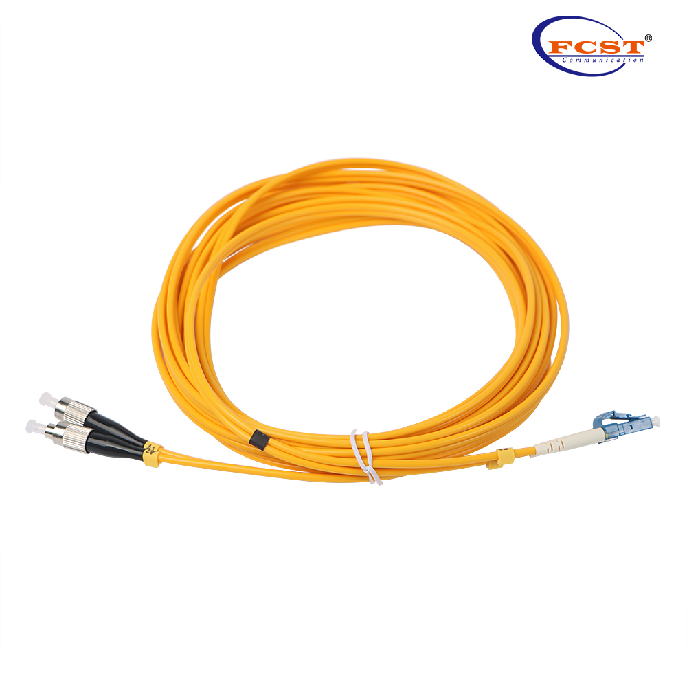 LC UPC a FC UPC Duplex OS2 Monomodo PVC (OFNR) Cable de conexión de fibra óptica de 3.0 mm