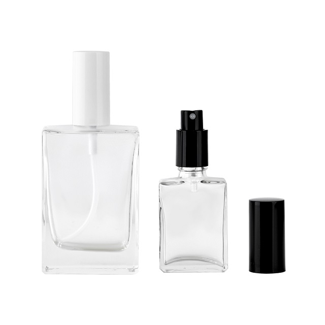 square Rectangle Glass Perfume Mist Spray Bottle quadratische, rechteckige Parfümnebel-Sprühflasche aus Glas