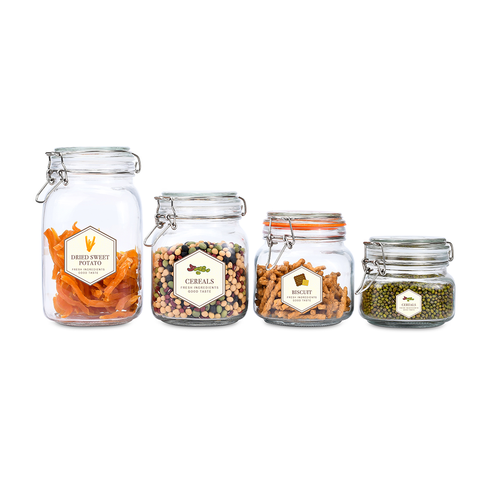Glass Storage Mason Jar 500ml -1500ml custom برطمان تخزين زجاجي ميسون 500 مل - 1500 مل مخصص
