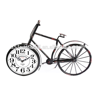 Antique Metal Craft Bike Clock Home Decoration