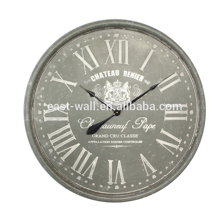 Roman Numeral Vintage Mdf Wooden Wall Clocks Custom Various Logo