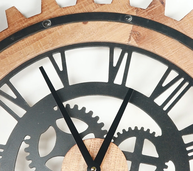 Wholesale Price Cheap Home Decoration Goods MDF Gear Wall Clocks Can Customize Color