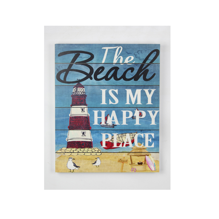 Factory Wholesale Innovative Private Custom Beach Blue Vintage Home Plaque
