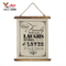 Hot Selling Export Quality Home Decor Letter Woven Wall Hanging Linen Sign