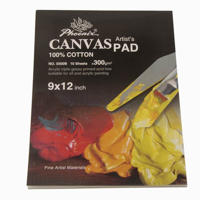 Canvas Pad 300gsm 10 Sheets Tape Bound 9x12" 12x16" 18x24"