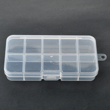 10 Grids Plastic Organizer Box 12.9x6.7x2.2cm