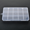 15 Grids Plastic Organizer Box 17.3x9.8x2.3cm