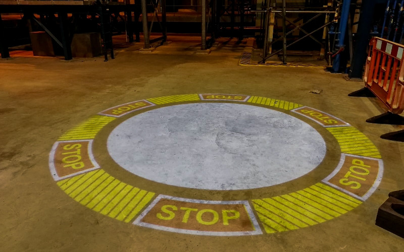 industrial crane warning zone projector 産業用クレーン警告ゾーンプロジェクター