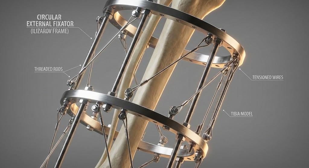 What orthopedic surgery uses an external fixation device? ꯀꯔꯤ ꯑꯣꯔꯊꯣꯄꯦꯗꯤꯛ ꯁꯔꯖꯔꯤꯗꯥ ꯃꯄꯥꯅꯒꯤ ꯐꯤꯛꯁꯦꯁꯟ ꯗꯤꯚꯥꯏꯁ ꯑꯃꯥ ꯁꯤꯖꯤꯟꯅꯕꯒꯦ?