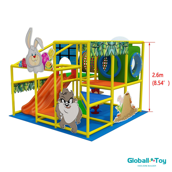 kids-indoor-play-structure-double-lane-slide-tunnel-tube Kinder-Indoor-Spielstruktur-Doppelspurrutsche-Tunnelröhre