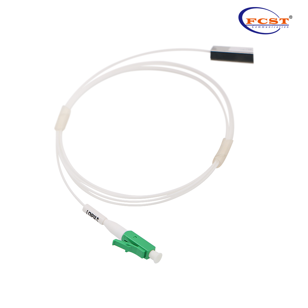 1 * 8 Type de tube en acier Splitter PLC avec connecteur LC-APC