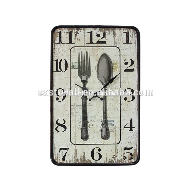 Contracted and Contemporary Sitting Room wall clock, Iron mute I wall clock, Fashion Unbreakable Wall Clock