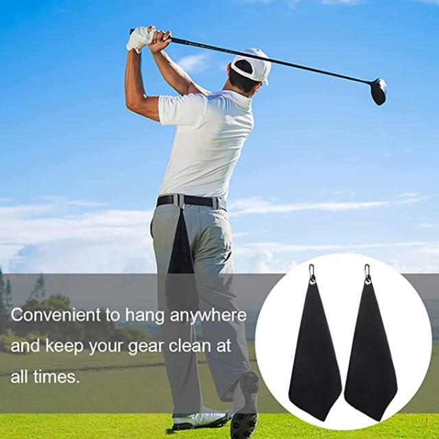 Absorbent and quick-drying microfiber sports golf towel (2) Впитывающее и быстросохнущее спортивное полотенце из микрофибры для гольфа (2)