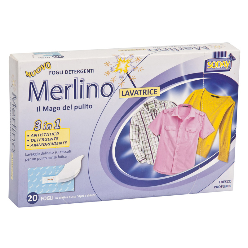Merlino laundry detergent sheet Italian client OEM ورقة منظف الغسيل ميرلينو العميل الإيطالي OEM