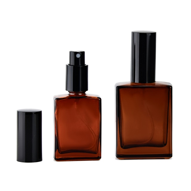 square Rectangle Glass Perfume Mist Spray Bottle quadratische, rechteckige Parfümnebel-Sprühflasche aus Glas