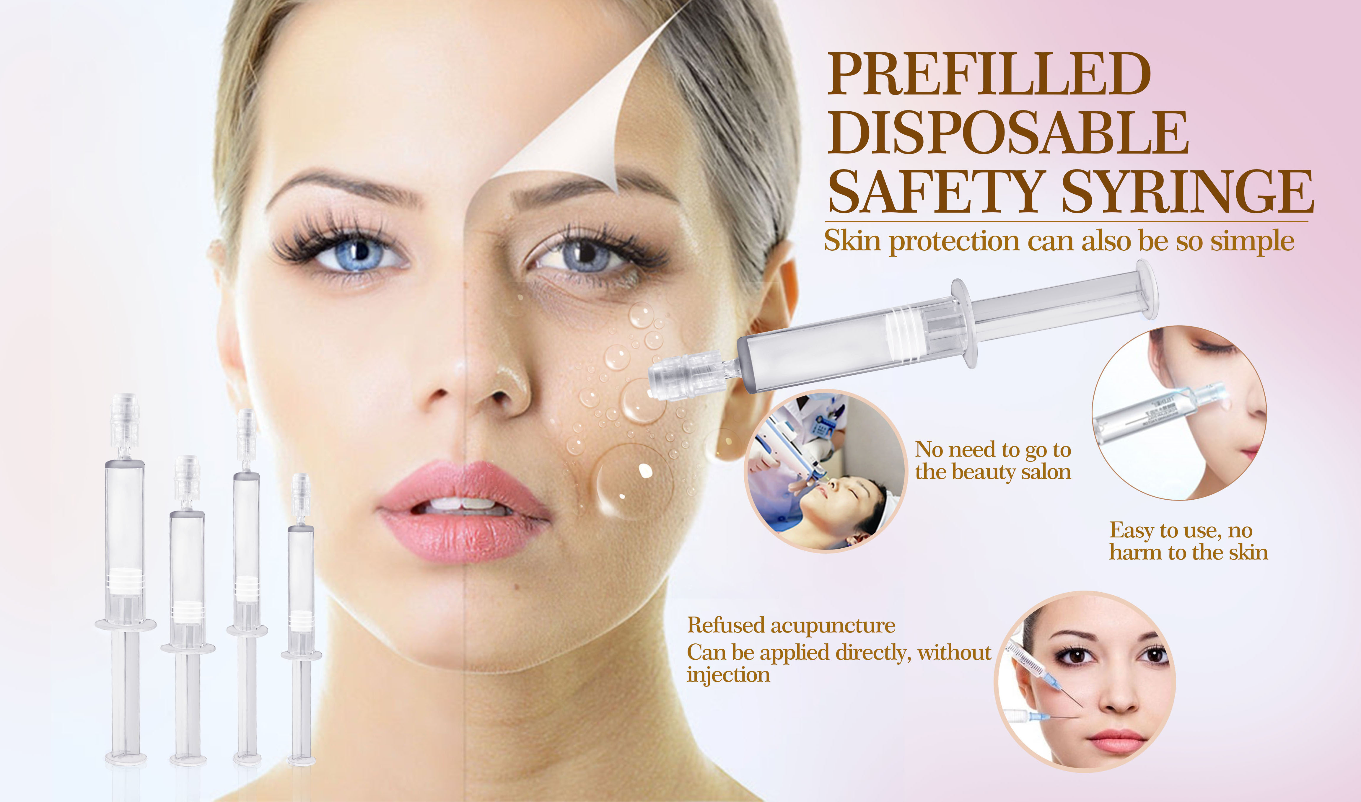 Empty Cosmetic Syringe Bottle Leere kosmetische Spritzenflasche