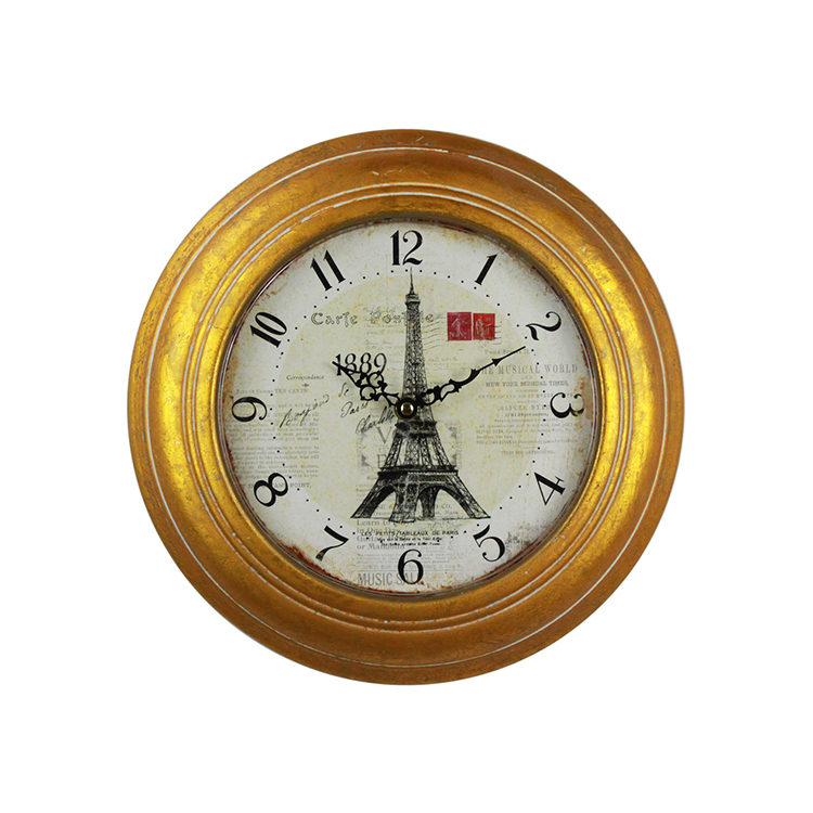 Retro Round Art Creative Fancy Antique Table Mechanical Electronic Iron Decorative Clock